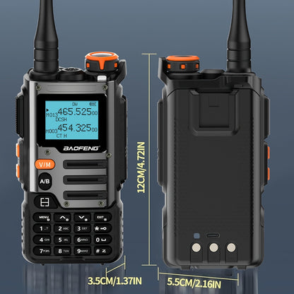 1/2 Packs Baofeng UV-K6 Walkie Talkie Air Band Radio TYPE-C K6 Charge 2600mAh UHF VHF DTMF FM NOAA Wireless Frequency Two Way Radio