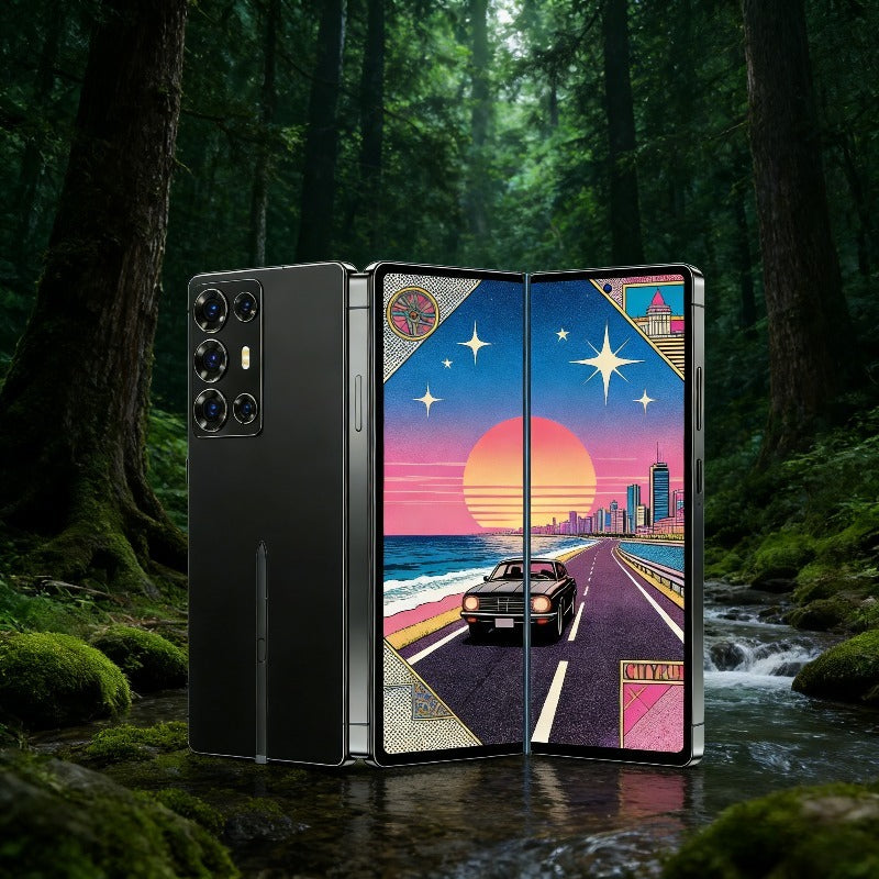 2026 New S25 Intelligent Android Phone | 6.8-inch/3.5-inch, 5G Unlocked Large Screen, Dual 13MP+48MP Camera, USB Type-C Charging, Dual SIM Slots, Includes Stylus, Headphones, Data Cable, Phone Case, Screen Protector | Ideal f