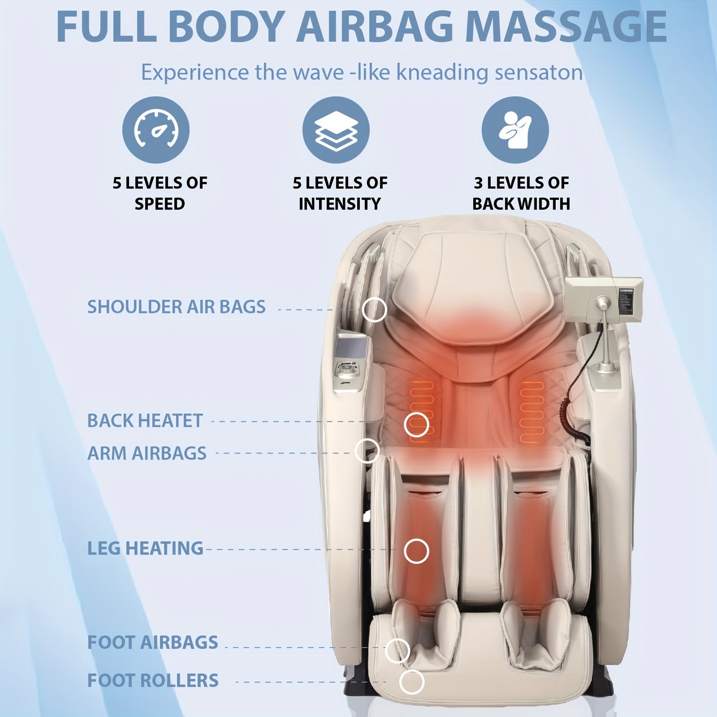 4D Full Body Massage Chair: Zero Gravity Massage Recliner SL Track with, 15 Massage Modes, Massage, Deep Tissue Massage, Modern Recliner, Sturdy Frame, Premium Upholstery, Multimode Massager, Heated Massage Chair, Office Work