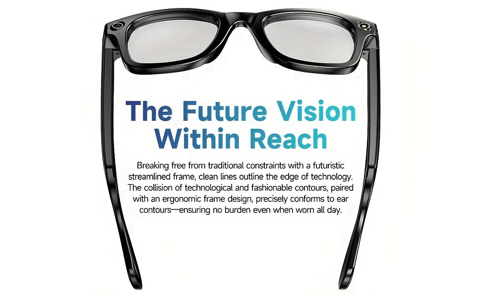 AI Smart Glasses 2025 New Voice Smart Glasses, High-definition 8 Million Camera, Intelligent Real-time Translation, Wireless Call Music Playback And Smart Glasses, Smart Camera Glasses with Multiple Languages, Suitable for iP