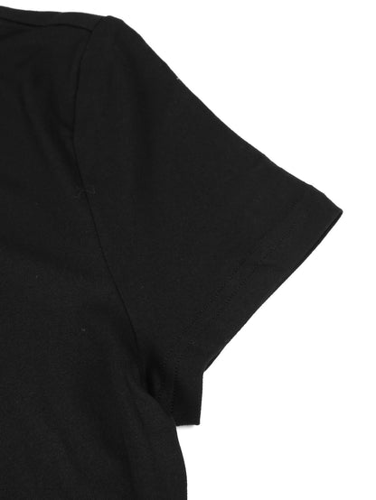 [Skinny Queen Top] Women'S Y2K Retro Streetwear Crop Top T-Shirt - Black with Red Heart Graphic, Breathable Fabric for Casual Outfits, Parties & Casual Attire - Non-See-Through Summer Tee, Party Outfit, Playful Design, Comfor