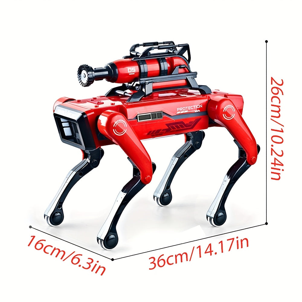 Intelligent Robot Dog with Voice Control, Interactive Discovery, Music & Dance, Mechanical Arm, Red Spray Function, Blue Launch Function, Stimulates Curiosity, Usb Rechargeable