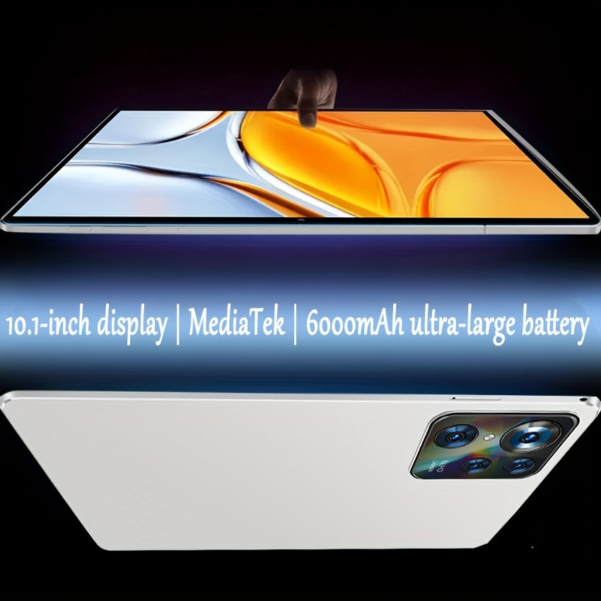Android Tablet, 8GB RAM (4GB + 4GB Expandable) / 256GB ROM/ 10.1-inch 1280x800 IPS Display/ Wi-Fi 5G/ 6000mAh Battery/ USB Type-C Port/ 5MP + 13MP Cameras/ Android 14 OS. Includes Free Protective Case, Stand, And Headphones.
