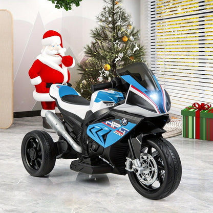 COSTWAY 12V Powered Electric Motorcycle, Kids 3 Wheel Ride-On Motorcycle Trike W/ Built-in, 2-Speed Rechargeable Electric Motorbike For Kids, Blue