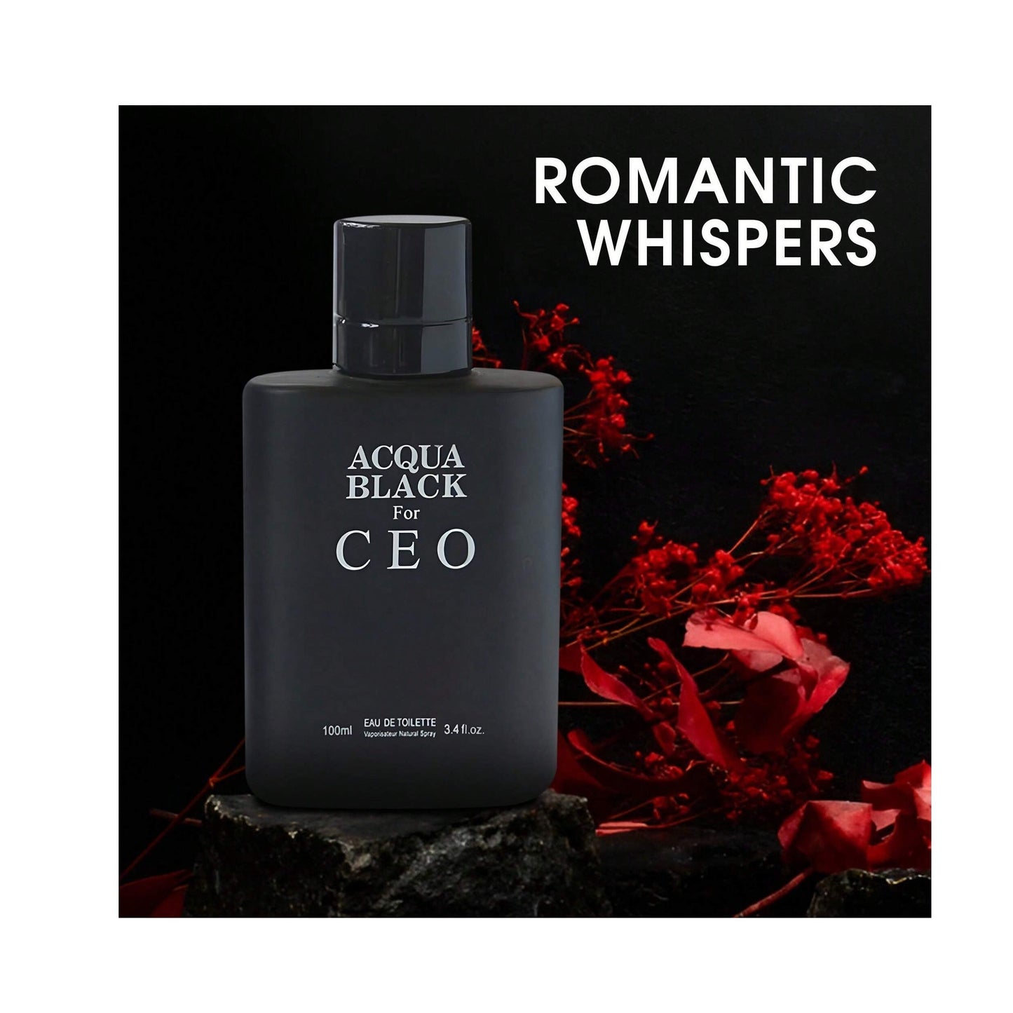 ACQUA BLACK CEO, Eau De Parfum Spray Perfume, Fragrance For Men- Daywear, Casual Daily - 3.4 Oz Bottle- Ideal EDP Beauty Gift For Birthday, Anniversary