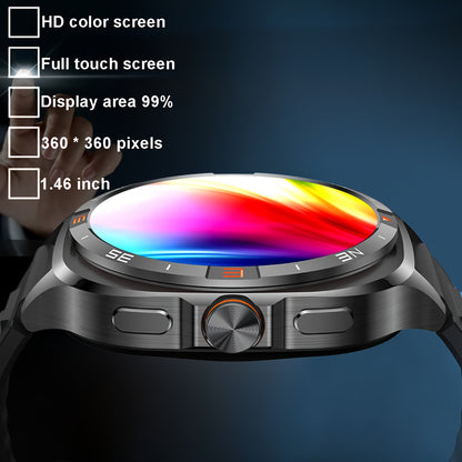 [GPS Precise Positioning Smartwatch ] 1.46-inch high-definition large screen smartwatch! Built-in GPS for precise trajectory recording during running, cycling and outdoor exploration. High Quality, wireless 5.4 calls, 800mAh