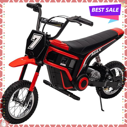 24V Electric Dirt Bike for Kids - 350w Powerful Motorcycle for Boys & Girls' Christmas Gifts, 3 Speed Modes Up to 14.29MPH, Off-Road Motocross Bike Gift for Ages 8-12, No.7
