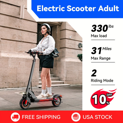 Aoniu M4 Electric Scooter for Adults with Seat Fast 25-30 Speed Off Road Heavy Duty 300 Lbs 10 Inch Foldable E Scooter Mobility Folding Bike for Men 30 to 40 Miles Long Range E Scooters