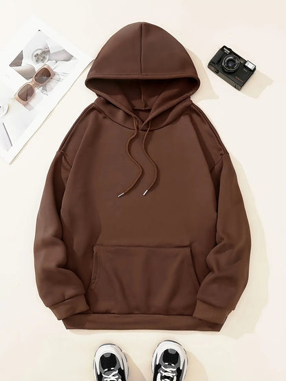 Women's Plus Size Oversized Hooded Sweatshirt 1XL-5XL - Cozy Baddie Graphic Hoodie with Heart Print, Long Sleeve Pullover, All-Season Casual Wear, Black Sweatshirt for Women Suitable for 1XL-5XL