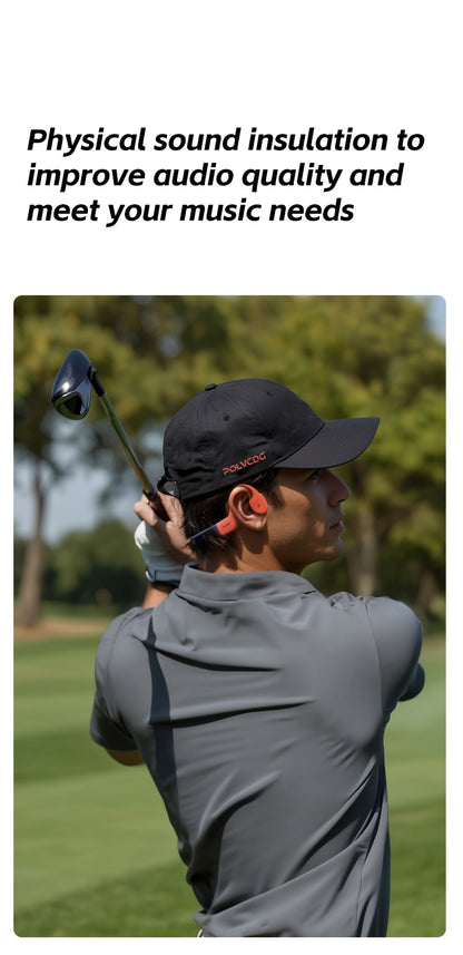 POLVCDG Audio new upgrade sound sense 2.0 X16 wireless bone conduction headset, professional sweat and, clear talk with microphone, magnetic charging port long life, large memory wireless/MP3 dual-mode one-click switch, suita
