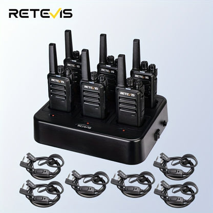 2/4/6/10/20pcs Walkie Talkie, Retevis Walkie Talkies Rechargeable,Portable FRS Two-Way Radios for Adults,Heavy Duty 2 Way Radios Long Range,USB Charging Base,License Free Walkie Talkie for Road Trip Gifts Camping