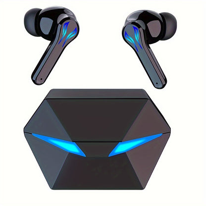 [40H Wireless Gaming Earbuds] Wireless Bluetooth Gaming Earbuds | Blue Light, 3D Surround Sound, 40H Battery, Touch Control | Perfect for Streamers & Gamers