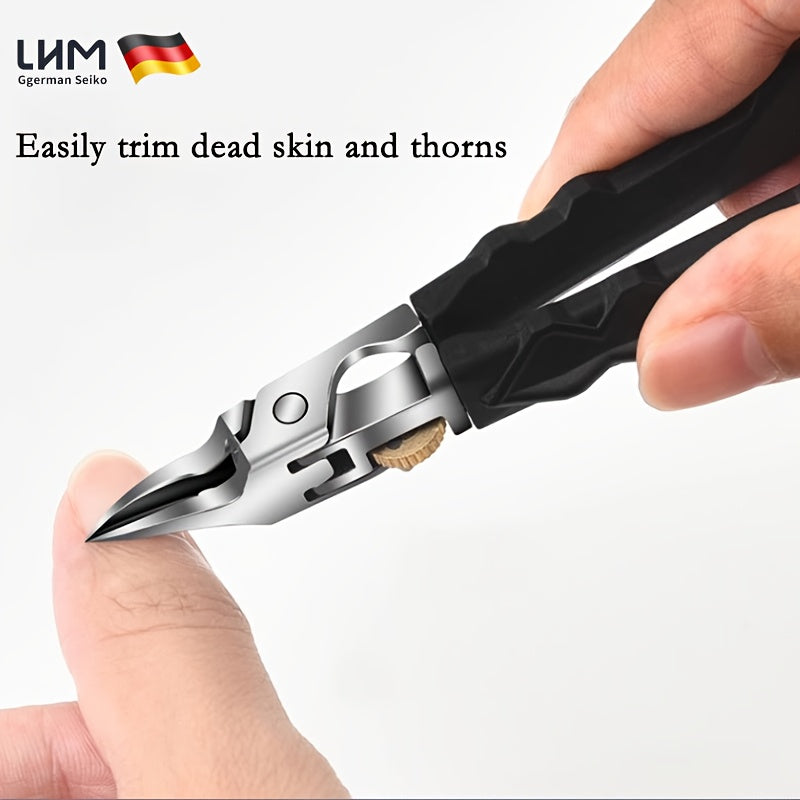 Ultra sharp nail clippers, stainless steel internal nail clippers, inclined curved blade toe nail clippers, suitable for thick and hard nails and internal toenails, angled nail clippers, suitable for the elderly, men, and wom