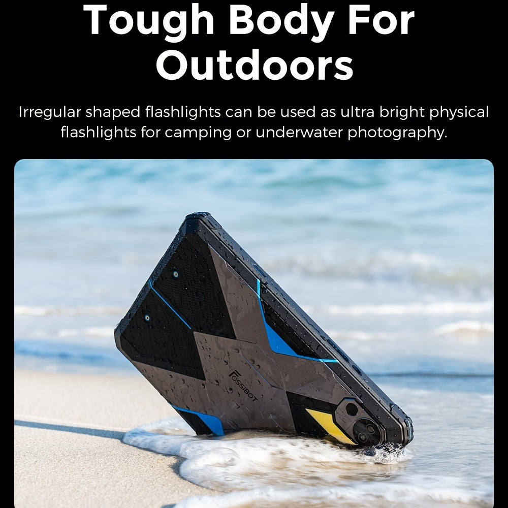 FOSSiBOT DT2 10.4-inch Android Tablet with 4G LTE/WiFi 6, 22000mAh, 2K Display, Quad-Speaker, Compatible for Face/Fingerprint Unlock, Camping Light, Rugged Tablet for Outdoor, Streaming, Gaming (ROM/RAM upgraded from initial)