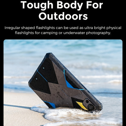 FOSSiBOT DT2 10.4-inch Android Tablet with 4G LTE/WiFi 6, 22000mAh, 2K Display, Quad-Speaker, Compatible for Face/Fingerprint Unlock, Camping Light, Rugged Tablet for Outdoor, Streaming, Gaming (ROM/RAM upgraded from initial)