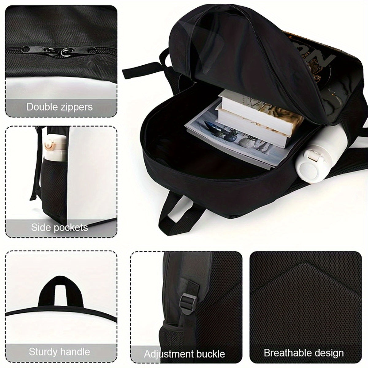 1pc Custom Electric Guitar Backpack - Personalized Name/Text, Large Capacity 17-Inch Laptop Backpack with Electric Guitar Design, Lightweight School, Travel, Work Bag - Birthday/Christmas/Father's Day Gifts for Musicians, Stu