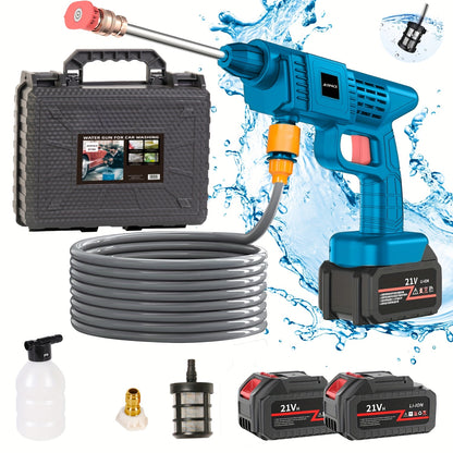 1 Wireless High Pressure Water Gun, Portable Cordless Car Washing Tool, Powerful Car Washing Tool, Garden Hose Nozzle, Multi-functional Watering Tool, Suitable for Home, Garden  Car  Elevator.., Power Washer, Portable Car Was