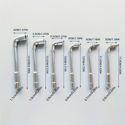 L-Shaped Perforated Socket Wrench Set - Car Repair Tools with Hexagonal Sockets - Mechanic'S Hand Tools - Iron Alloy Body - MYS Brand