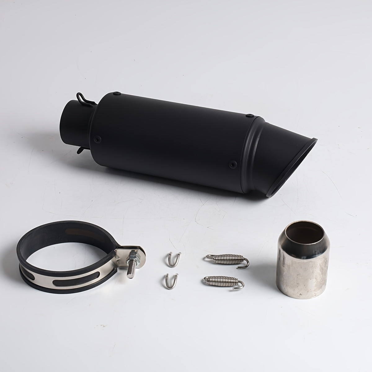 [Stainless Steel Pipe] 1pc of oblique stainless steel motorcycle exhaust pipe, high temperature resistant, suitable for most motorcycles (caliber 51mm)