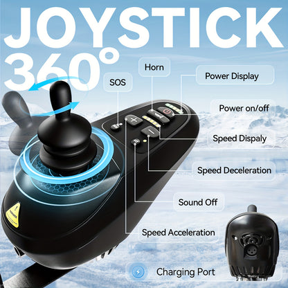 Foldable Electric Wheelchair Exclusively For Elderly -70-Pound Design For Effortless Carrying, Ideal For Seniors. Equipped With Electromagnetic Brakes For Secure Slope Stops And 15-Km Long-Range Battery For Extended Outings.