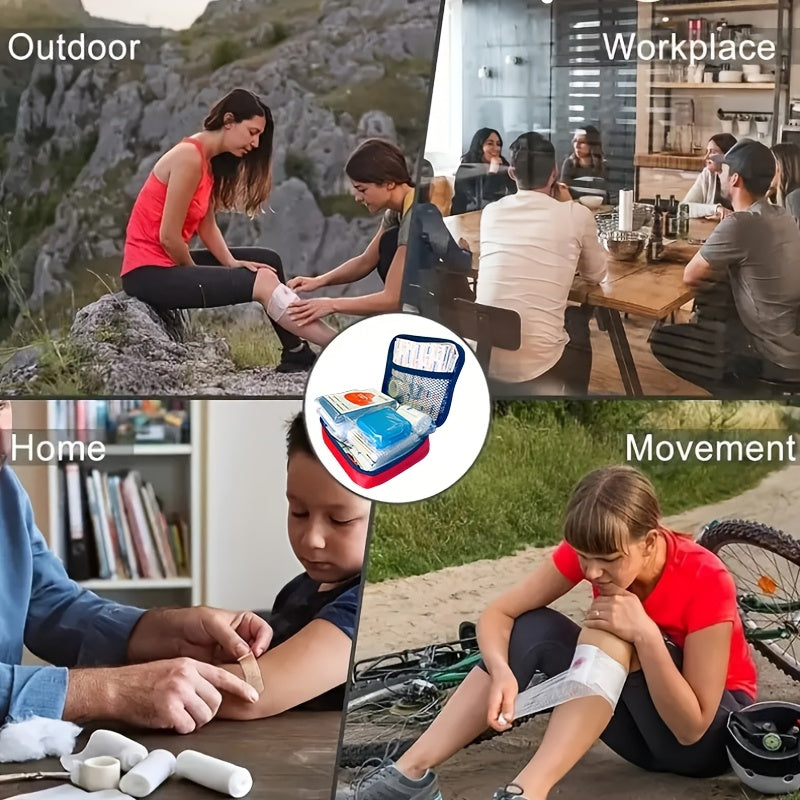 344/738/1030pcs In One Multifunctional Portable Emergency Kit, Suitable for Family, School, Car, Travel, Outdoor Exploration, Essential for Preventing Emergencies, And The Thoughtful First Choice Gift for Family And Friends!