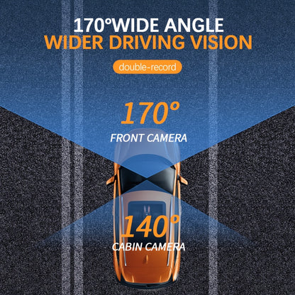 FHD 1080P Front And Rear Dual-Lens Driving Recorder, Car Driving Recorder, Car Camera Infrared Night Vision Function, 170° Wide-Angle Car DVR Camera Loop Video Gravity Sensing Car Dashboard Video Camera, Automotive Parts Tac