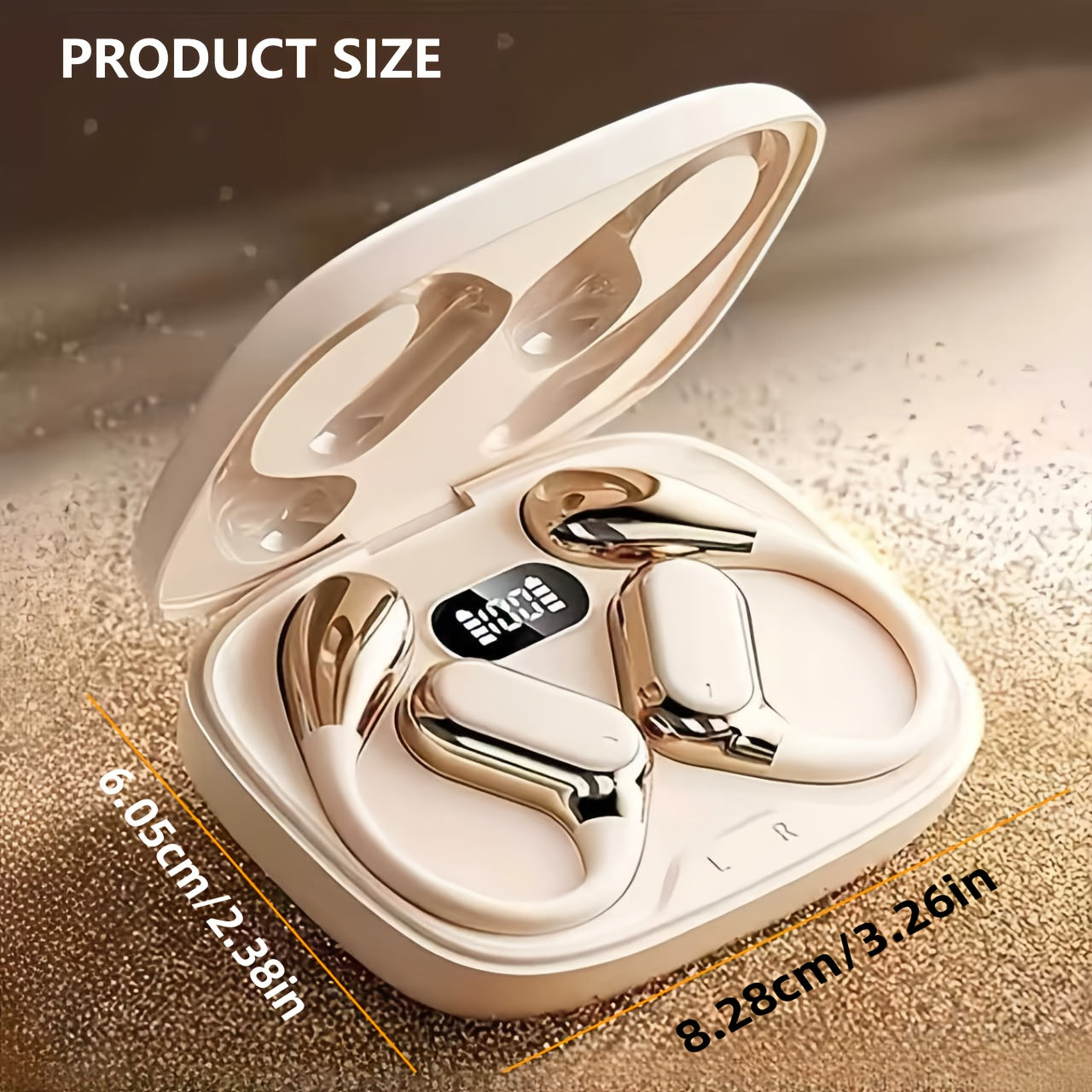 NEW SENYANG 2025 New Style True Wireless On-Ear Earpods Music None-In-Ear Headset Gaming Couples Earbuds Video TWS HIFI Bass 9D Stereo HD Calling Earphones for Android for, Couples Headphones, Open Ear Design, Comfortable Fit