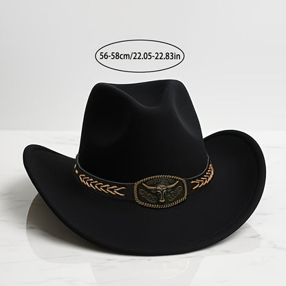 Classic Western Cowboy Hat - Wide Brim, Lightweight Felt Cowboy Hat with Drawstring Closure, Unisex for Men & Women, Western, Farm, Beach, Party, Everyday Outdoor - Vintage Western Style Hat in Gift Box, Wide Brim Cowboy Hat,