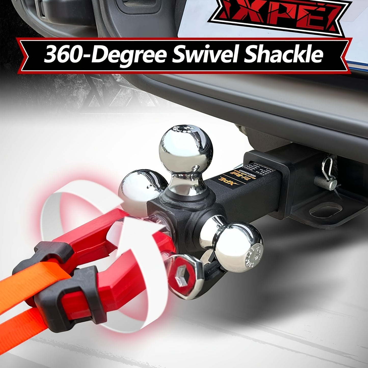 5-in-1 Trailer Hook with 3 Balls and 2-inch Receiver