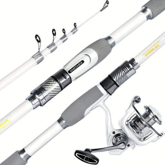 Ghosthorn Fishing Rod And Reel Combo Carbon Fiber Telescopic Fishing Pole Carrier Portable Kit Saltwater Freshwater, Fishing Rod And Reel, Ultra Light Fishing Combo, Bait Caster Reel And Rod Combo, Fishing Rod Combos, Saltwat