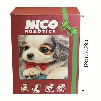 2025 New Electric Pet Robot Dog Toy with Moving Forward/Backward, Barking & Interactive Sensory Stuffed Animal - Realistic Expressive Eyes, Fluffy Ears, Soft Body, Control via, Birthday Gift & Adults, Compatible with Smart Ho