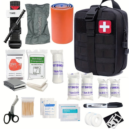 Medical Kit First Aid Kit-Tactics Survival First Aid Kit Camping Survival Equipment Trauma Backpack Tourniquet Bandage