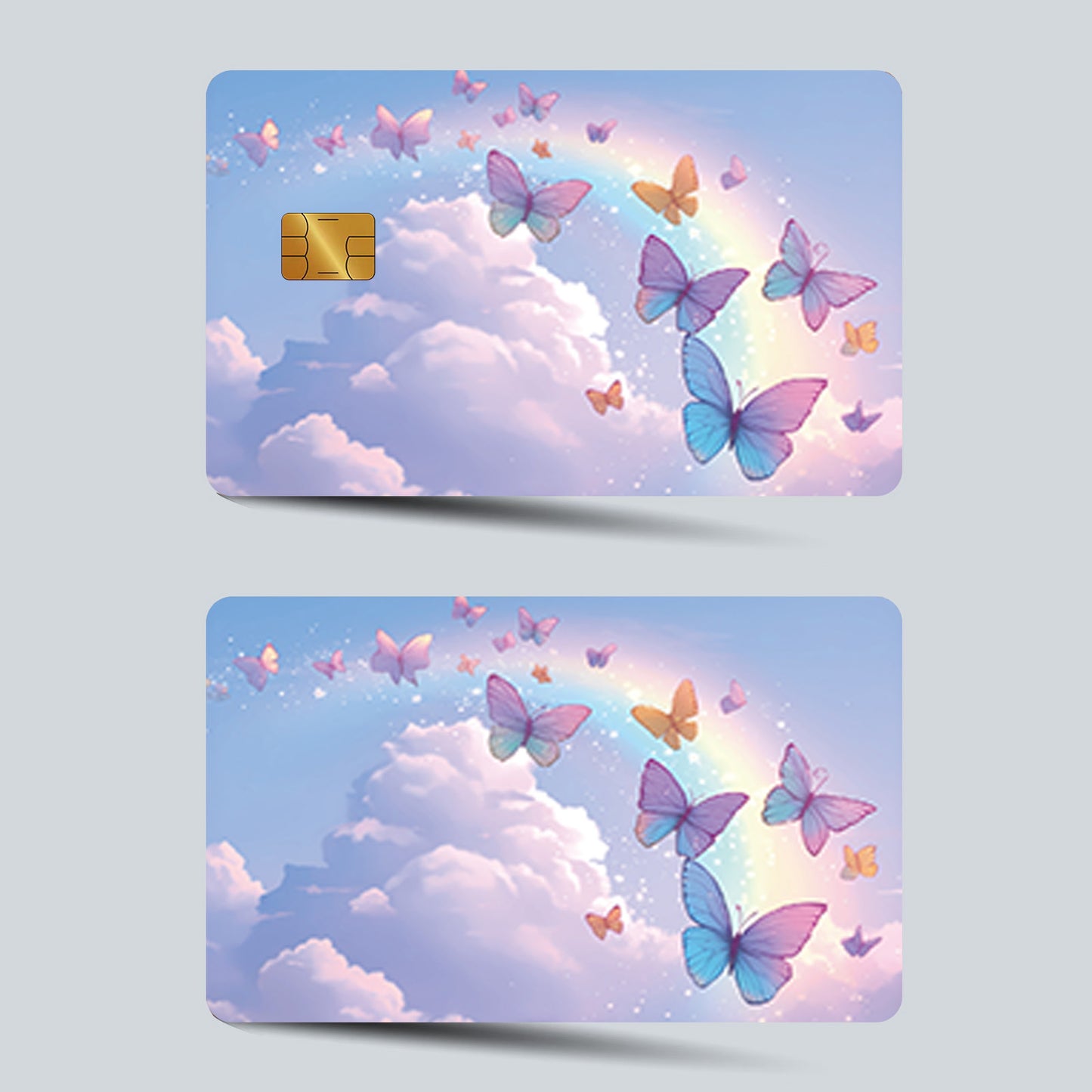 3pcs, 1pc spare Shiny Credit Card Ultra-Thin Light Beige Vinyl Residue-Free Stickers for Credit Cards, Debit Cards, Transportation Cards, Key Cards, Light Beige Protection and Bank Cards