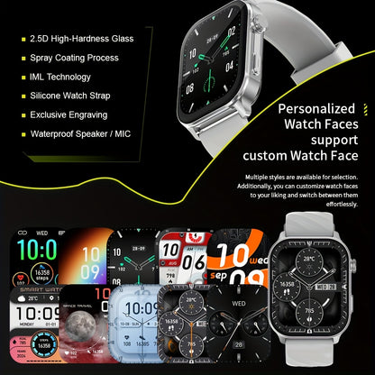 High-Performance GPS Smartwatch with Precise Route Tracking, 1ATM Waterproof, 2.01-Inch Full Touchscreen, HD Calls, Message Sync, Sleep Monitoring, Music Playback, Remote Camera Control, Voice Assistant, 100+ Sports Modes –