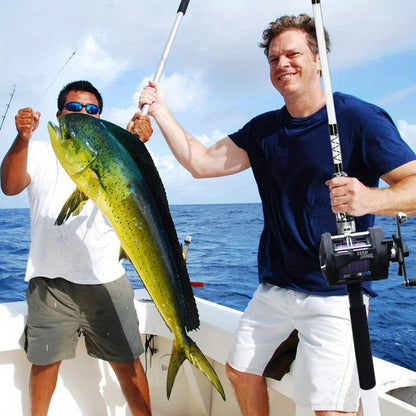Conventional Reel and Fiberglass Fishing Rod Combo, Medium Heavy for Catfish Angling