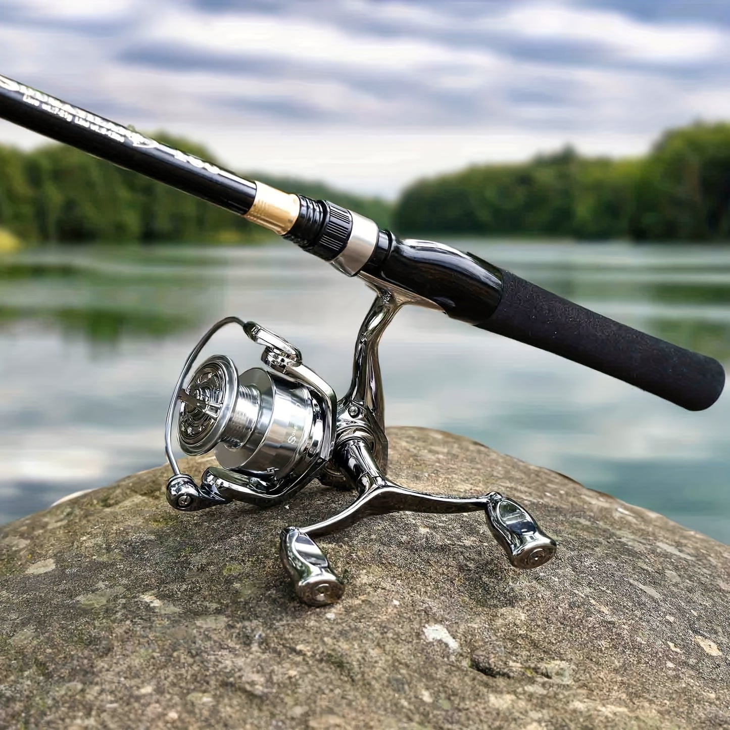SOUGAYILANG Heavy-Duty Carbon Fiber Fishing Rod & Reel Combo with 5.0:1 Gear Ratio Spinning Wheel, Medium Power Fast-Retraction Line System, Complete Lure Kit (Hooks, Beads) - All-in-One Freshwater Bass Pike Trout Fishing for