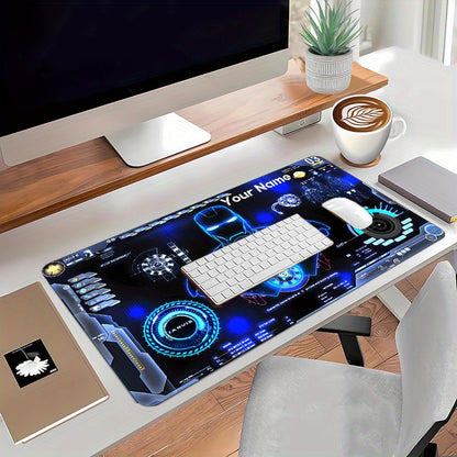 Customizable Mechanical-Themed Mouse Pad & Desk Mat - Non-Slip Rubber Base, Personalized Name/Text, High-Quality Print, Durable Surface for Gaming & Office Use, Ideal Holiday Gift for Gamers & Professionals, Mouse Pads for De