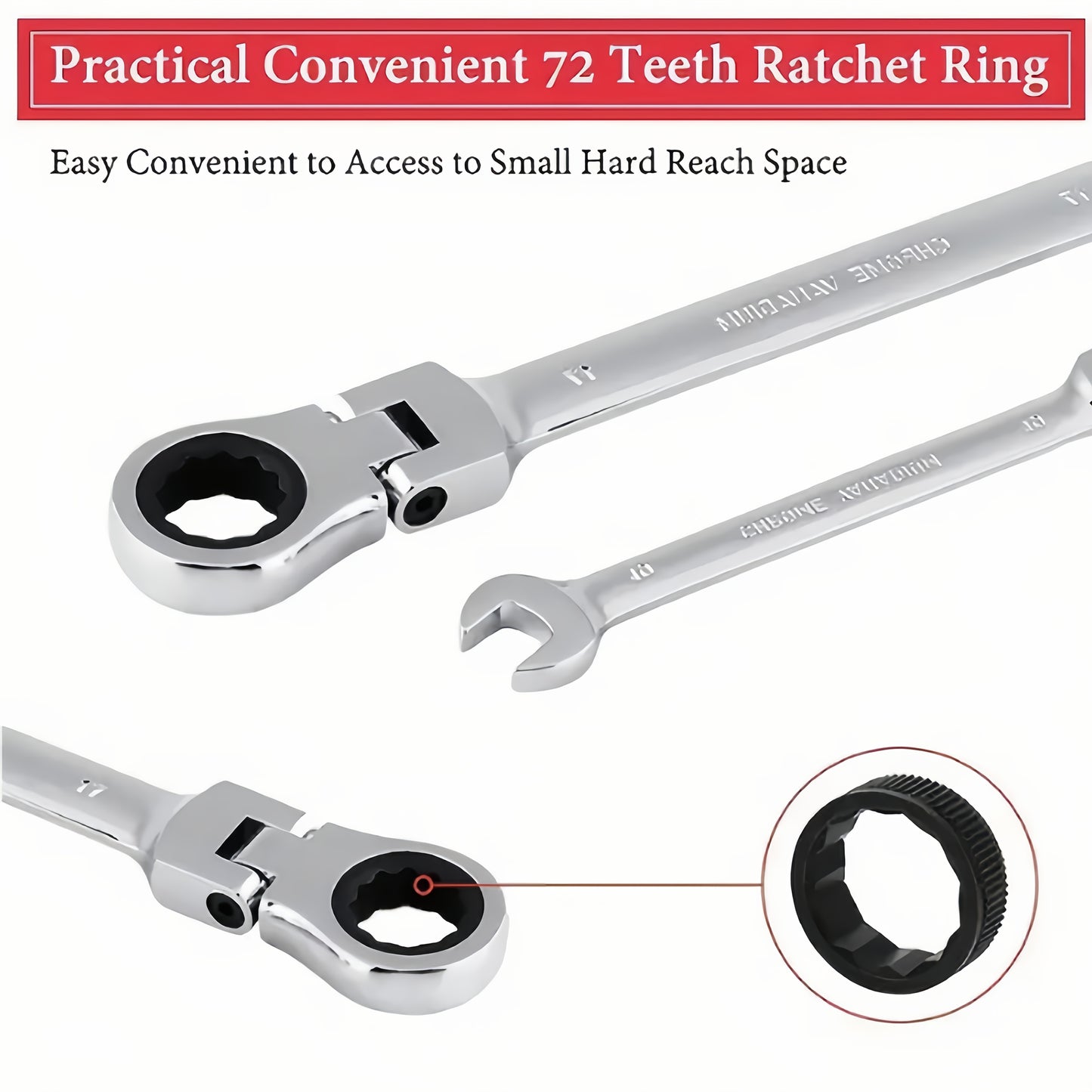 7mm-12mm, 6pcs dual-use wrenches, ratchet wrenches, hand tool wrench sets, universal car wrenches, car repair tools