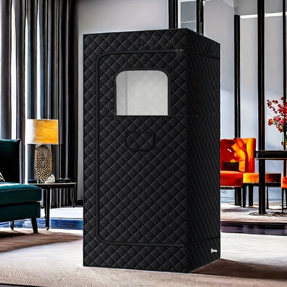 Portable Sauna Tent for Home Use - Steam-Free, Full Body Sweat Enclosure for Relaxation & Detox, Vertical Design (Black 70.8"x31.5"x31.5")