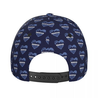 Memphis Baseketball Baseball Cap Adjustable City Print Snapback Hat Game Day