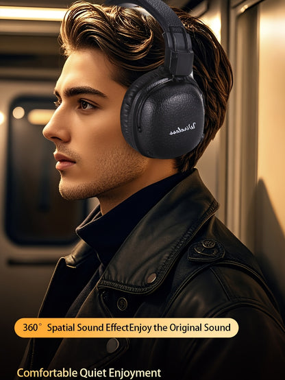 [Noise-Canceling Headphones] 2025 Classic Model Noise-Canceling Headphones - Dual Chip Technology, Lossless Sound, Dual Golden Plating Certification, Foldable/Wireless Design with Strong Anti-Interference Capability, Ensures