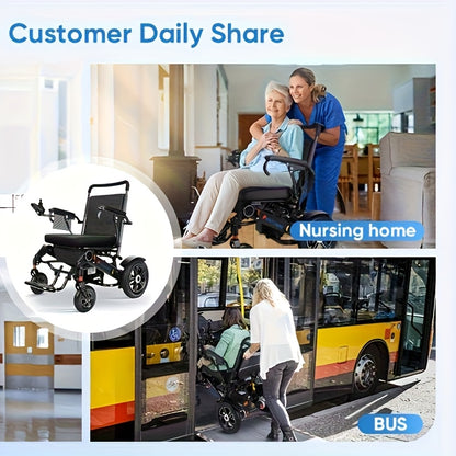Electric Wheelchair For Seniors, 500W High Power, 30+ Miles Long Range, Foldable, EABS Braking