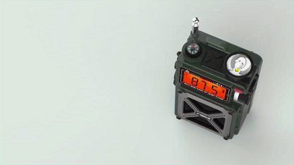 AM FM WB Radio, White Noise, 5W Speaker with Vibration Hand Crank/SOS/Torch, Full Band Digital Shortwave Radio, USB/TF Emergency Supporlarge Solar Panel