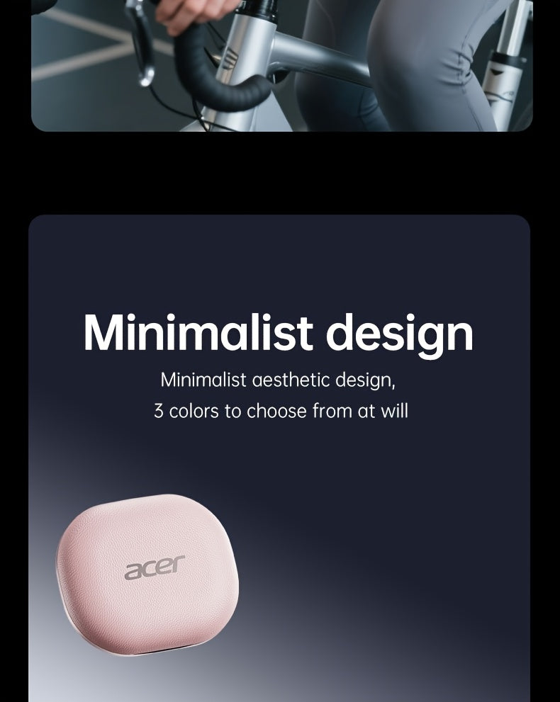 TWS Wireless Headphones, Noise Cancelling In-Ear Design, Lightweight Touch Control Long Battery Life HIFI Sound, Compatible with iOS/Android, Ideal Gift for Calls Sports & Running