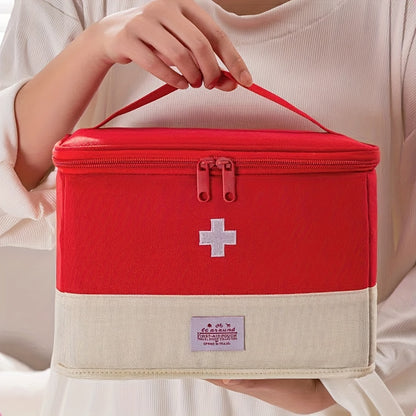 Dustproof Moistureproof Large Capacity Classified Medical Bag, New Foldable First Aid Bag, Travel Household Medicine Storage Bag, Travel Accessories, Can Be Used for Travel, Suitable for Travel