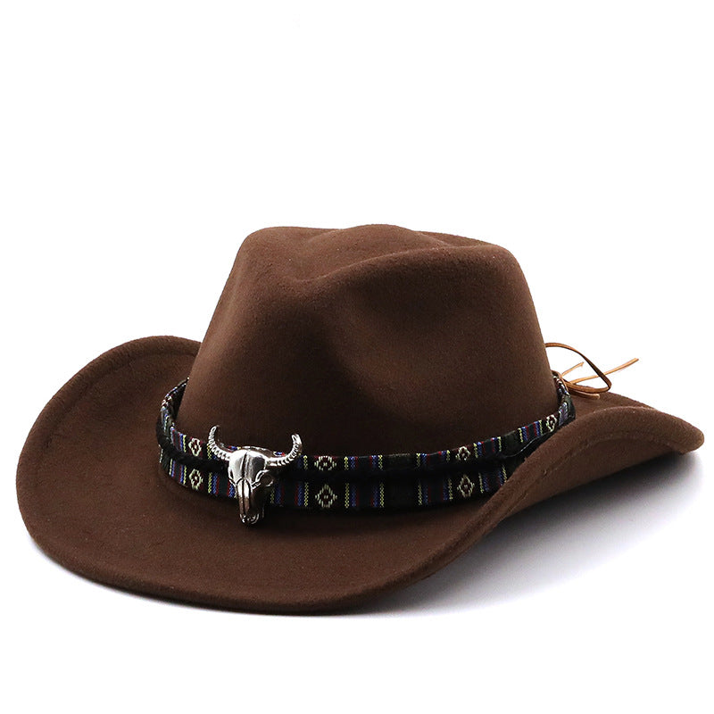 Men's & Women's Western Cowboy Hat with Tweed Jazz - Wide Brim Felt for all-Weather, Non-Textile Durable Design, Black for horseback Riding, Festivals, Ranch - Unisex Cowboy/Cowgirl