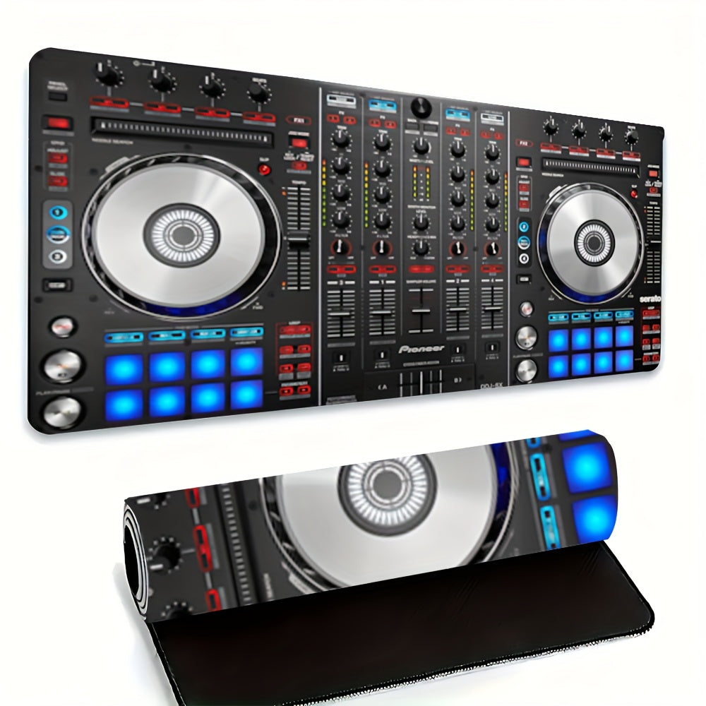Pioneer DJ-SX Inspired Serato DJ Pro Controller Mouse Pad & Desk Mat - Non-Slip Rubber Base, Smooth Polyester Surface with DJ Equipment Layout (Transport Controls, Effects, Sampler) for Home Studio, Office & DJ Workspaces - D