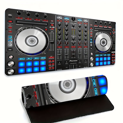 Pioneer DJ-SX Inspired Serato DJ Pro Controller Mouse Pad & Desk Mat - Non-Slip Rubber Base, Smooth Polyester Surface with DJ Equipment Layout (Transport Controls, Effects, Sampler) for Home Studio, Office & DJ Workspaces - D