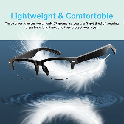 New Fashionable Intelligent Color Changing Glasses, with Automatic Dimming Lenses, Anti Blue Light Function, Built-in Microphone, Intelligent Voice Calling, Open Clear Sound, Wireless Connection, Comfortable Wearing for Busin