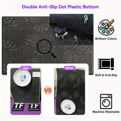 DJ Turntable Design Non-Slip Floor Mat - Machine Washable Mat Mat with Club-like Mixing Board Pattern, Extra Large Available for Home Studio, Living Room, Office, DJ Gifts - Lightweight & Easy Clean Modern Decor Mat, Studio A